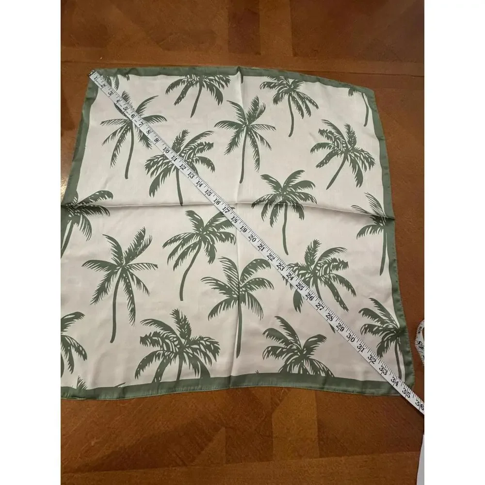 Palm Tree Print Square Scarf